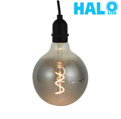 Halolite 0.5W G125 Smoke Glass With Plastic Rope Hook Fil...