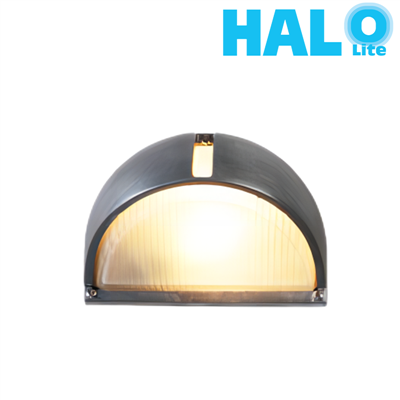Halolite 60W Small Bevel Half Dome Outdoor Retro Industri...